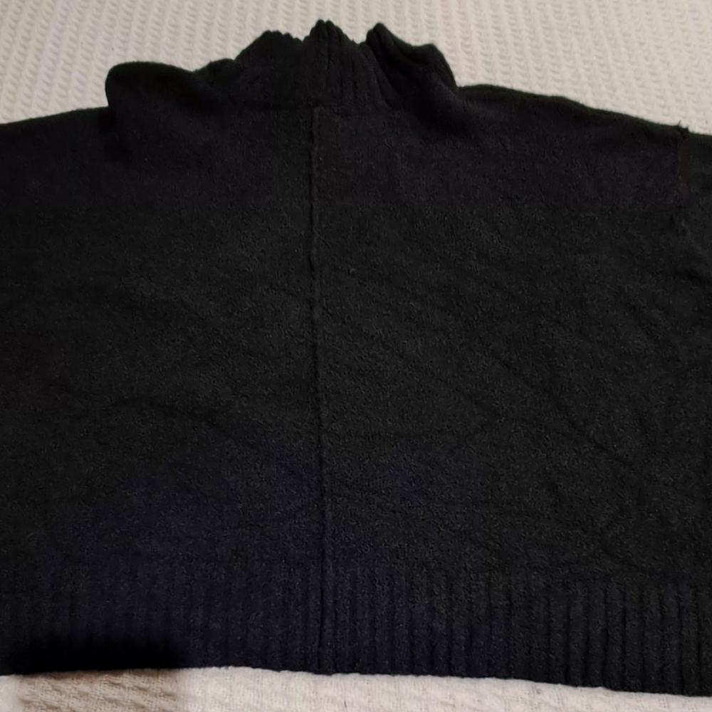 Free People Like New  Afterglow Mock Neck Women's Sweater - Jet Black  SP - Picture 10 of 13